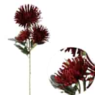 Gałązka chryzantem, 85cm, bordo