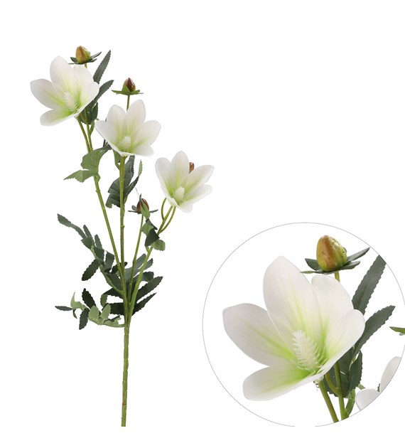 Gałązka magnolii, 72cm, krem