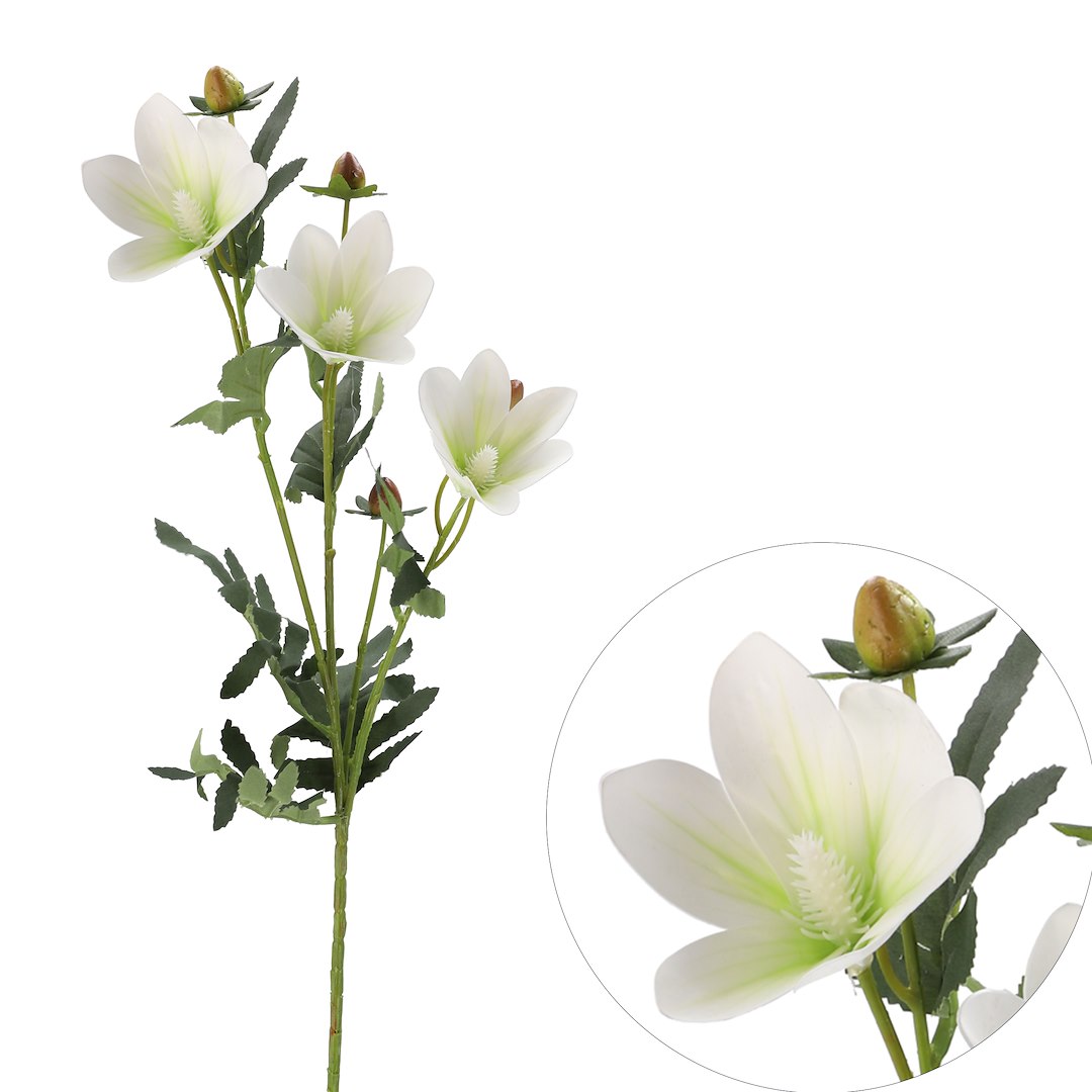 Gałązka magnolii, 72cm, krem