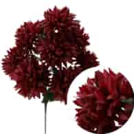 Bukiet 9 chryzantem, 54cm, bordo