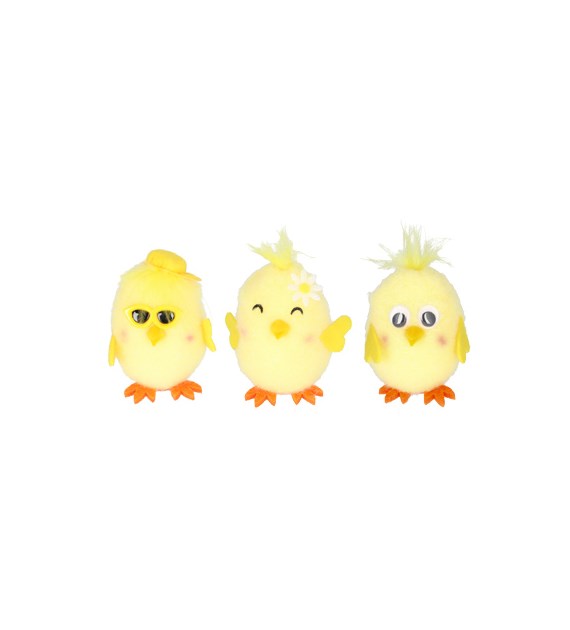 Kurczak materiałowy wysokość 6 cm, mix wzorów