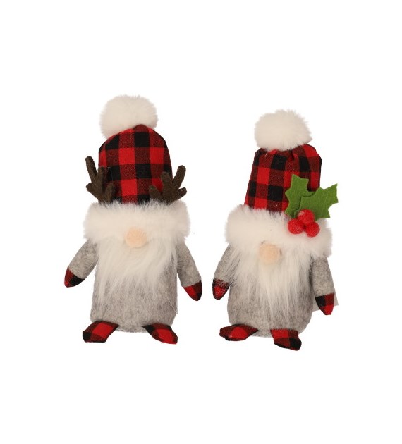 Skrzat z materiału, 11,5cm, czerwony, do postawienia