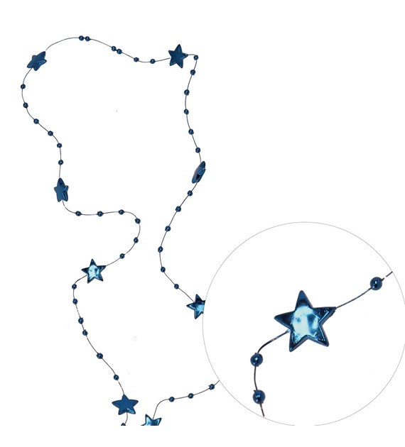 Korale z gwiazdkami ,10m, niebieski