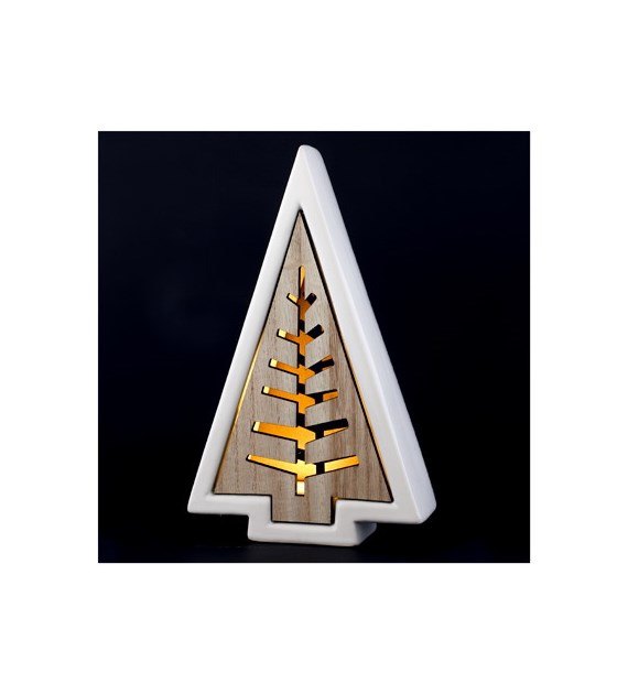 Choinka z ceramiki LED na baterie 2xLR44 (nie zawiera), 22,5cm