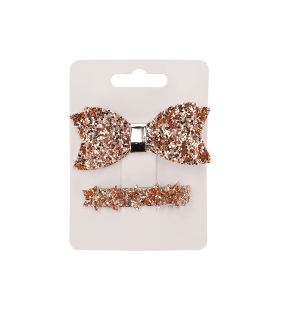 Spinki świąteczne - zestaw 2szt, szampan