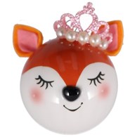 Bombka ze styropianu lisek, 8,5cm, pomarańczowy, biały