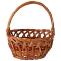 Owalny ażurowy koszyk 13x20xh10, z rączką około 20cm