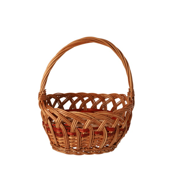 Owalny ażurowy koszyk 13x20xh10, z rączką około 20cm