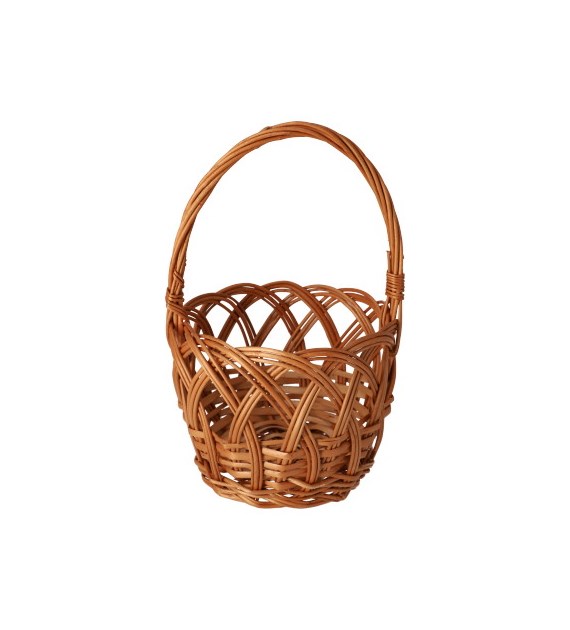 Koszyk ażurowy okrągły D14cm xh10, z rączkaokoło 20cm