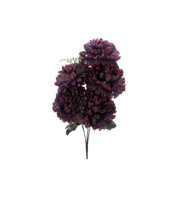 Bukiet 5 chryzantem, 53 cm, fioletowy