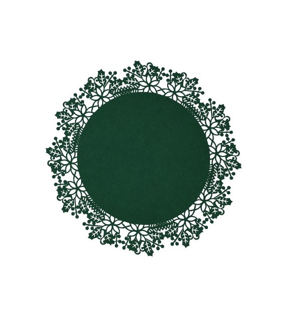 Podkładka z filcu okrągła  2 szt. 35x35cm zielony