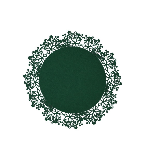 Podkładka z filcu okrągła  2 szt. 35x35cm zielony