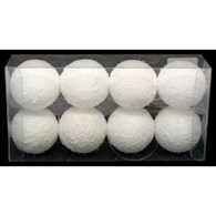 Bombki plastikowe 5cm/8szt, biały