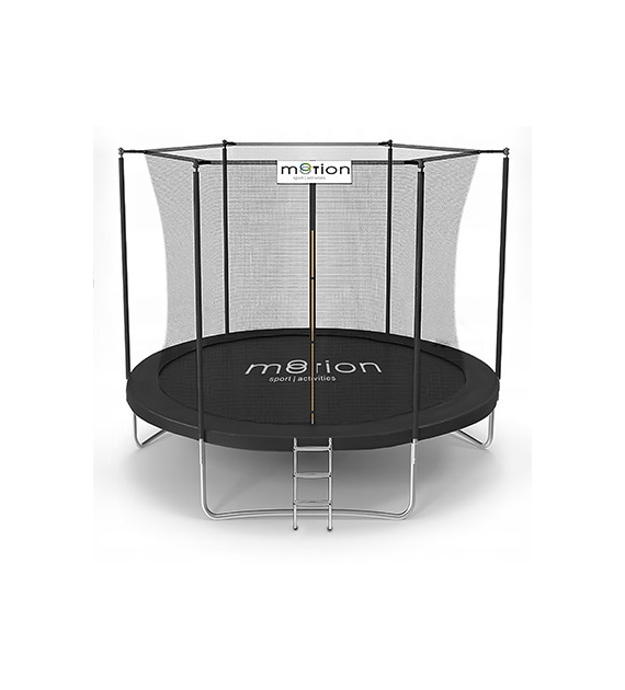 Trampolina 8ft z drabinką siatka wewnętrzna kolor CZARNY