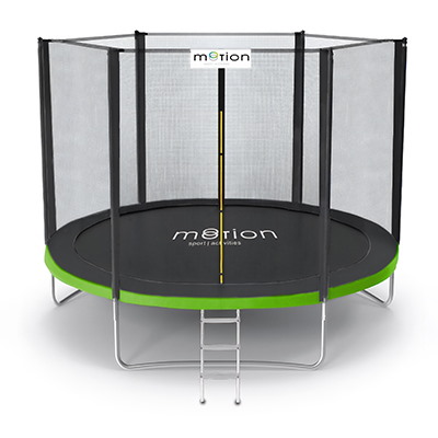 Trampolina 8ft Z Drabinką Siatka Zewnętrzna Kolor - CZARNY