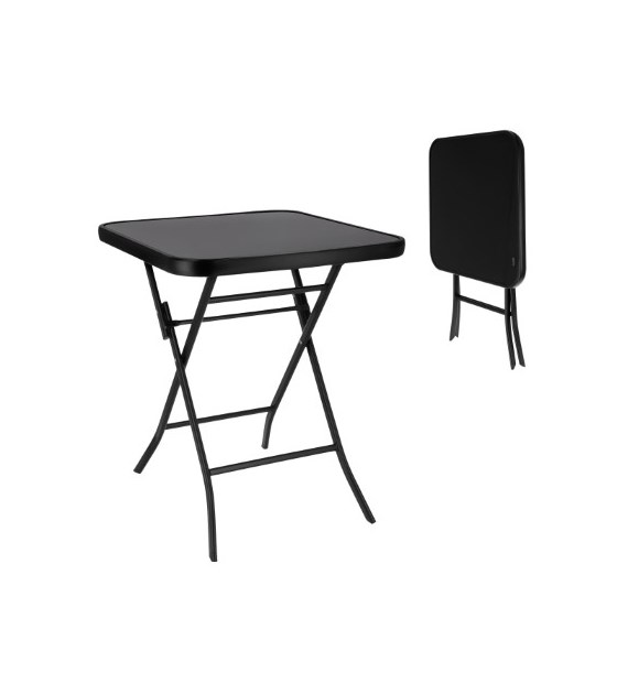 Stolik składany kwadratowy 60x60cm, czarny