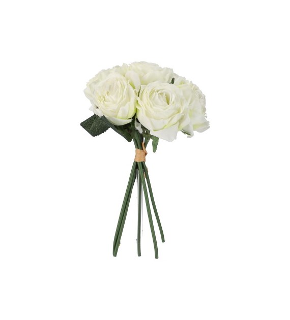 Bukiet 7 róż, 28cm, kremowy