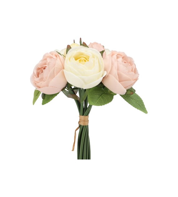 Bukiet 9 róż, 28cm, krem-capuccino