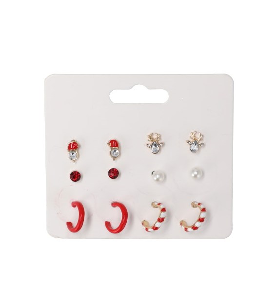 Kolczyki świąteczne 6 zestawów