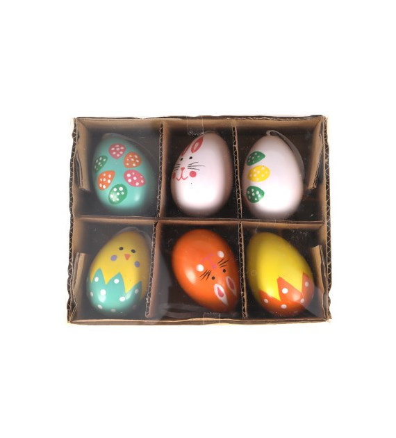 Jajka do powieszenia - zwierzątka, zestaw 6szt.