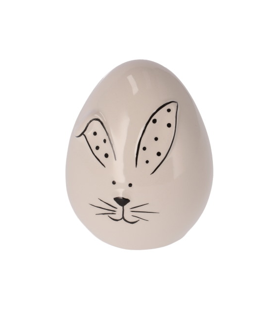 Jajo ceramiczne - zając, wys. 8,3 cm