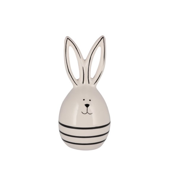 Jajo ceramiczne z uszami zająca, wys. 14 cm