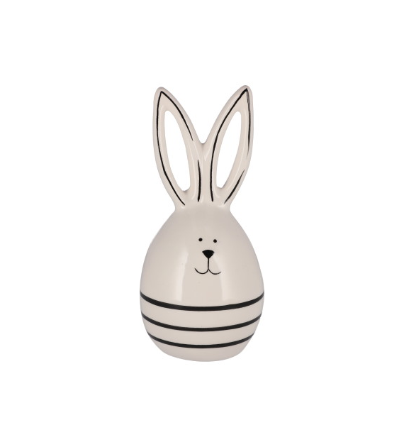 Jajo ceramiczne z uszami zająca, wys. 14 cm