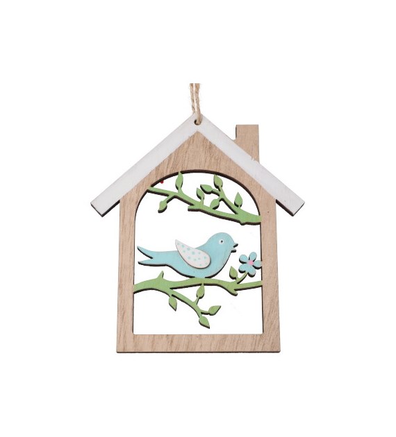 Domek drewniany do powieszenia, wys. 10cm