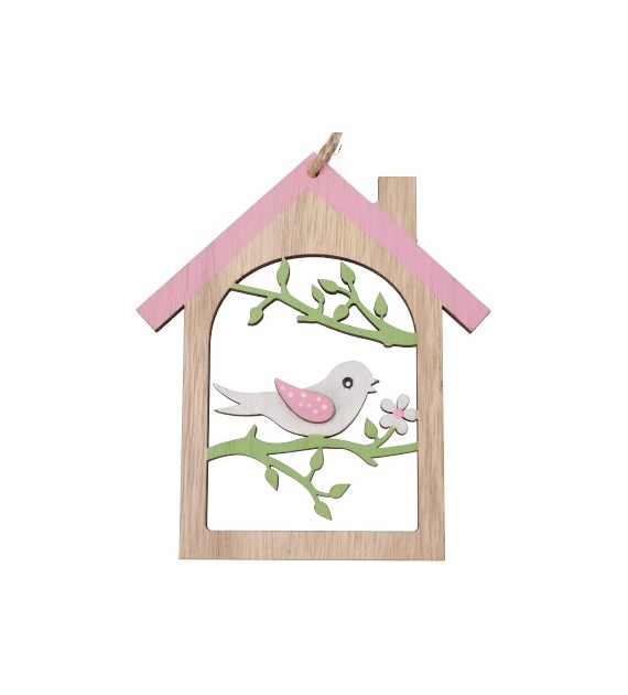Domek drewniany do powieszenia, wys. 10cm