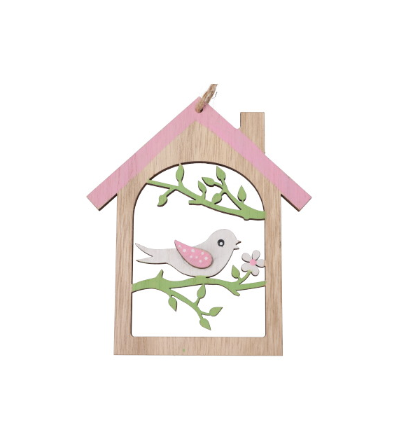 Domek drewniany do powieszenia, wys. 10cm