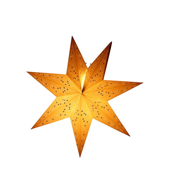 Papierowa gwiazda 45x45x25cm, biała, 10 LED ciepły biały, 2xAA (w zestawie)