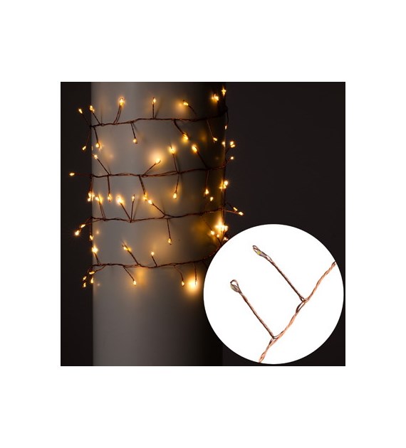 Girlanda 100 miniLED, 180cm, ciepły biały, 3xAA (w zestawie), wew.