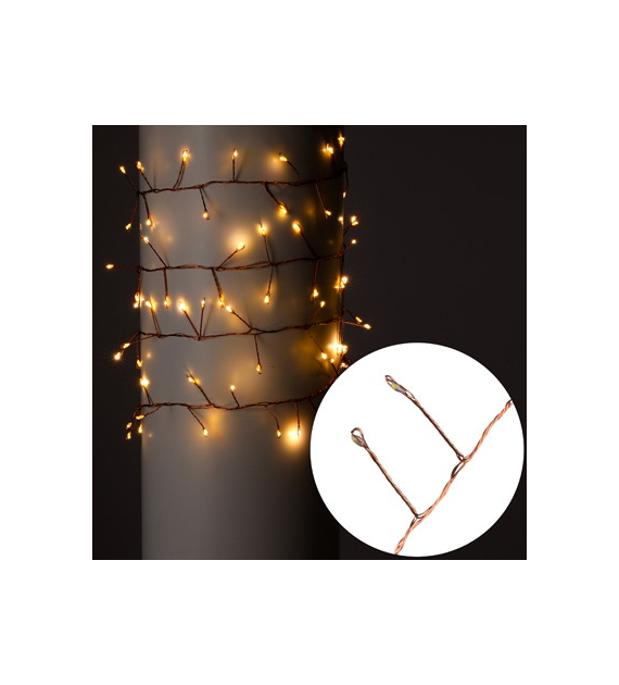 Girlanda 100 miniLED, 180cm, ciepły biały, 3xAA (w zestawie), wew.
