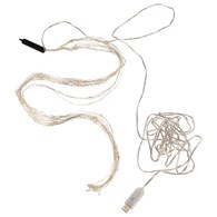 Dekoracja 250 miniLED, ciepły biały, 8 funkcji, pilot, usb, wew.