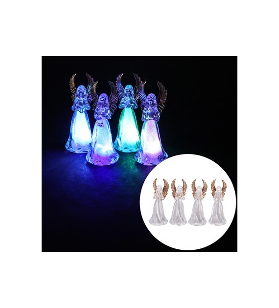 Dekoracja LED aniołek 11,5x5x5cm, 4 modele, 3xLR44 (w zestawie), wew.