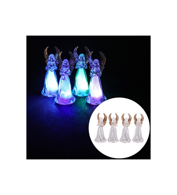 Dekoracja LED aniołek 11,5x5x5cm, 4 modele, 3xLR44 (w zestawie), wew.