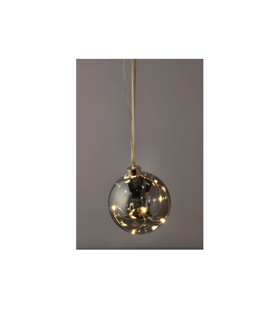 Kula 10cm, 10miniLED, ciepły biały, na wstążce 100cm, 2xAA (brak), wew.
