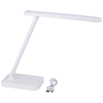 Lampa Biurkowa Z Podstawką Na Telefon - Biała