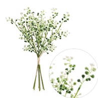 Bukiet gałązek z owocami, 40cm, biało-zielony