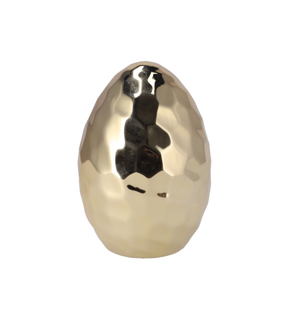 Jajo ceramiczne do postawienia, lustrzane wykończenie,  wys. 10,3 cm