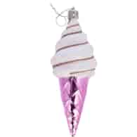 Bombki plastikowe lody, 14cm/4szt, róż