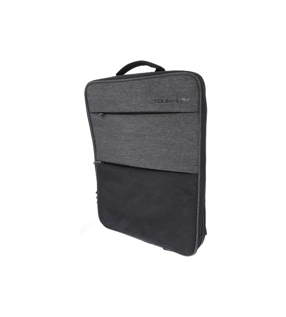 Plecak materiałowy; nylon, kolor melanż, 41x16x31cm