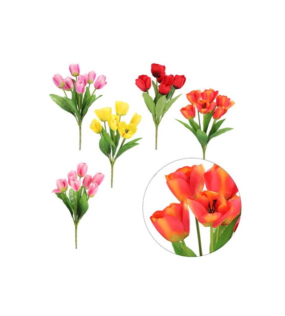 Bukiet 7 tulipanów, 45cm, mix kolorów