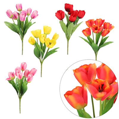 Bukiet 7 tulipanów, 45cm, mix kolorów