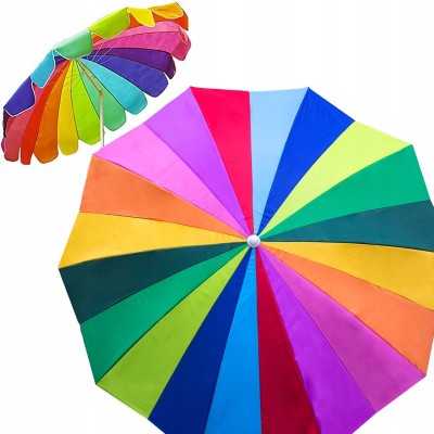 Parasol Poliester Tkanina 220 cm Z Tkaniną UV - Tęcza