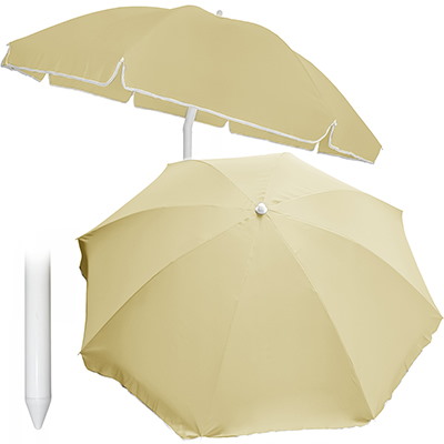 Parasol Polyester Tkanina 240cm, 8 Drutów, Łamany - Beżowy