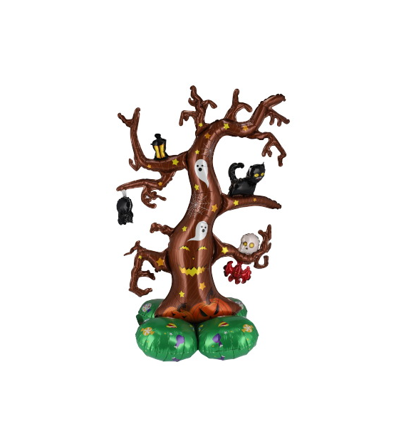 Dekoracja halloweenowa - balon-drzewo