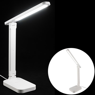 Lampa Biurkowa Z Podstawką Na Telefon - Biała
