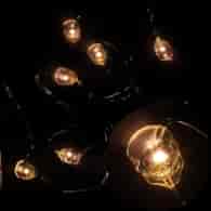 Copper wire z mini LED 10L - czaszki