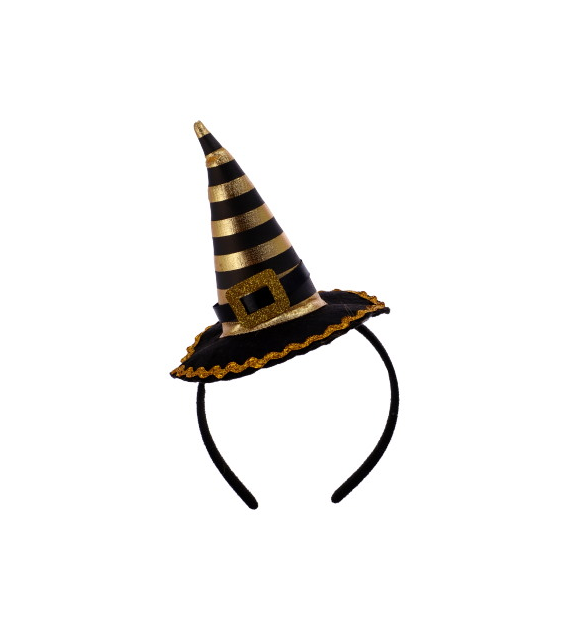 Przebranie halloweenowe - opaska kapelusz w paski